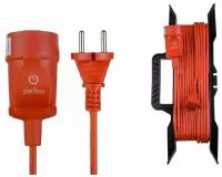 Удлинитель на рамке без заземления Perfeo RuPower 1 Sockets 30m Orange PF_C3266