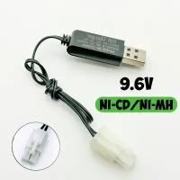 USB зарядное устройство 9.6V для Ni-Cd Ni-MH аккумуляторов 9,6 Вольт зарядка разъем штекер Тамия (Tamiya) зарядка на р/у машинку-перевертыш