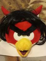 Angry Birds Мягкая игрушка, Red в парике, 22см