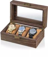 Коробка для хранения наручных часов / Органайзер под часы / Шкатулка дома мужская / женская / оригинальный подарок Mojave-3