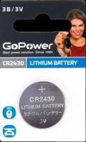 ABC Батарейка GoPower Lithium CR2430 00-00023124, 3.0В CR2430 (1шт./уп.) (ret)