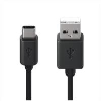 Кабель USB 2.0 AM-TypeC, 1 м, RED LINE, для подключения портативных устройств и периферии, черный, УТ000010553