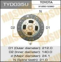 Диск сцепления Masuma TYD035 для Toyota Corona