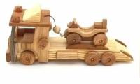 Эвакуатор - деревянная авторская игрушечная машина