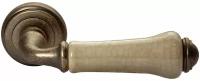 Ручка дверная межкомнатная на круглом основании MORELLI MH-41-CLASSIC OMB/CH Старая античная бронза/Шампань
