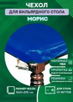 Покрывало для стола 10 ф (влагостойкое, темно-синее, резинки на лузах)