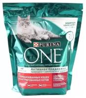 Сухой корм Purina ONE для стерилизованных кошек, говядина и пшеница, 424 г