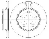 Тормозной диск задний Roadhouse 635610 для Audi 100, 200, A8