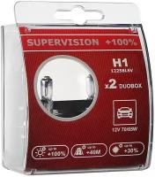 Лампа H1 100% SuperVision 12V Duobox 2шт LEDO 12258LSV