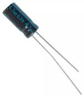 Конденсатор (capacitor) электролитический 4,7x63 (5x11) TK Jamicon 105C