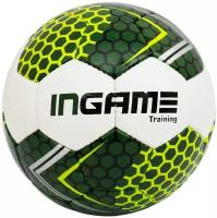 Футбольный мяч INGAME TRAINING IFB-129, 5 размер, белый, зеленый