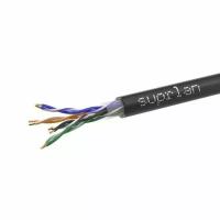 Кабель витая пара U/UTP кат.5E 4х2х24AWG solid CU PE Outdoor Standart черн. (м) SUPRLAN 01-0325-1