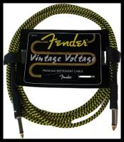 Кабель гитарный, Fender Vintage Voltage, 3м, черно-желтый