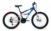 Велосипед ALTAIR MTB FS 24 D (24" 18 ск. рост. 15") 2022, синий/красный, RBK22AL24053