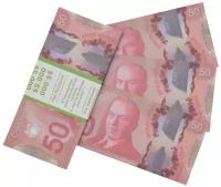 Забавная пачка денег 50 канадских долларов новые, сувенирные деньги для розыгрышей и приколов