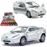 Металлическая машинка Kinsmart 1:34 «Toyota Celica» KT5038D, инерционная / Серый