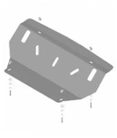 Усиленная защита радиатора, интеркулераа (2 мм, сталь) для mitsubishi pajero iv 2006-2012, 2012-, MOTODOR 01341 (1 шт.)