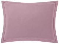 Наволочка - чехол для декоративной подушки на молнии T&I Велюр - канвас, 45 х 65 см., сиреневый