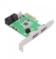 Контроллер FG-EST24A-1-3L01 PCI-E SATA 6G 4 port CARD, Asmedia ASM1064, RTL