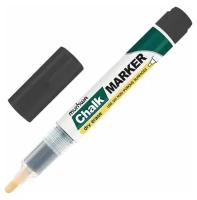 Маркер меловой MUNHWA "Chalk Marker", комплект 100 шт 3 мм, черный, сухостираемый, для гладких поверхностей, CM-01