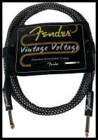 Кабель гитарный, Fender Vintage Voltage, 3м, черно-белый