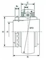 Подшипник UK208 (YSA208-2FKA) ISB