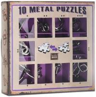 Набор головоломок Hanayama Фиолетовый / 3D Puzzle 10 Metal Puzzles purple set, 10 шт