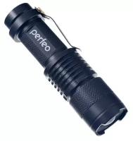 Фонарь PERFEO LT-031-A 200lm, CREE Q5, 3 режима, zoom, з/у + акк. 14500 (1xAA)