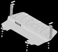 Защита картера и КПП Motodor для Фольксваген Поло 2009-н. в, сталь 2мм, арт: MO.72301-1