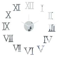 Часы-наклейка, серия: DIY, "Аннита", дискретный ход, d-50 см, сек. стрелка 12 см, 1 ААА, серебро 5