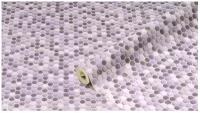 270-1012 CERAMICS - Стеновое покрытие рулонное (67.5см х 4м) Гексагон серый