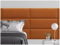 Мягкое изголовье кровати Velour Orange 30х80 см 4 шт