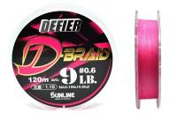 Плетёный шнур Sunline Shooter Defier D-Braid Pink 120m #0.6/9lb