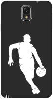 Матовый чехол Basketball W для Samsung Galaxy Note 3 / Самсунг Ноут 3 с 3D эффектом черный