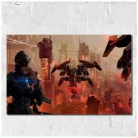 Картина интерьерная на дереве, рисунок игра Killzone Shadow Fall - 11746