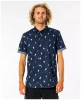 Рубашка Rip Curl PARADISE PALMS S/S SHIRT, Пол Мужской, цвет 0049 NAVY, размер L