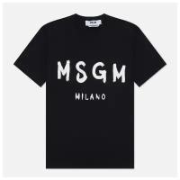 Женская футболка MSGM MSGM Milano Logo чёрный, Размер S