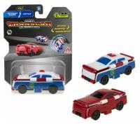 Машинка 1 Toy Transcar Double: Патрульная машина – Спорткар 8 см блистер