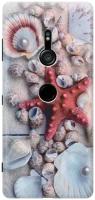 Силиконовый чехол на Sony Xperia XZ3, Сони Иксперия Икс Зет 3 с принтом "Красная морская звезда"