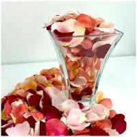 Лепестки роз Разноцветные живые / свадьбу /Для ванны/ Для фотосессии / 1 литр, Лэтуаль Flowers