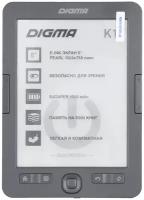 Электронная книга Digma K1 6" E-ink HD Pearl 758x1024 600MHz 128Mb/4Gb/SD/microSDHC темно-серый K1G