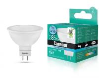 Лампа светодиодная LED5-MR16/845/GU5.3 5Вт 4500К бел. GU5.3 385лм 12В Camelion 12026 ( 1шт. )