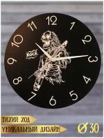 Часы настенные декоративные RiForm "Скелет - рок звезда", 30 см