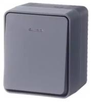 Выключатель Systeme Electric (schneider Electric) SCHNEIDER ELECTRIC AtlasDesign PROFI IP54 О/У 1-клавишный с подсветкой 10 АХ, Антрацит