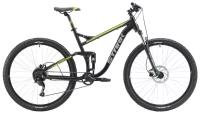 Велосипед Stark Tactic FS 29.5 HD (2022) 18" черный/зеленый