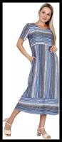 Платье женское /ElenaTex/П-155(кулирка);50 размер;Синяя