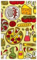 Махровое полотенце ВТ Кухня Пицца м1196_06 S 30* 50 желт