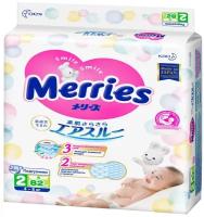 Подгузники Merries, размер S, 4-8 кг, 82 шт