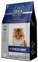 Сухой корм для стерилизованных кошек Gina Elite Cat Sterilized Shrimps, курица, креветка