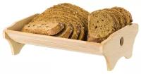 Корзина-сухарница деревянная 25х19х7,5см, для хлеба, средняя, бук (Россия)